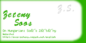 zeteny soos business card